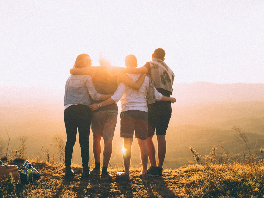 People connecting in a community